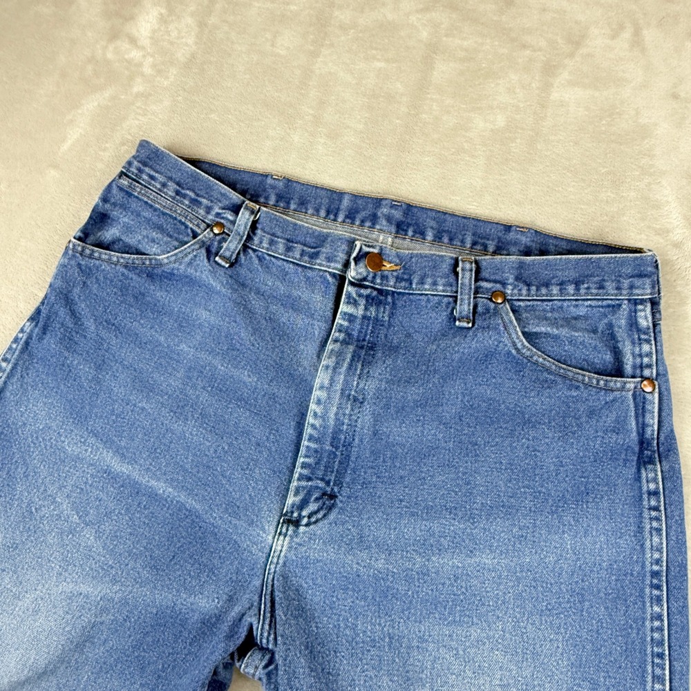 Wrangler Jeans Men 38x36(35.75) Blue Cowboy Cut Original Fit Western 13MWZPW